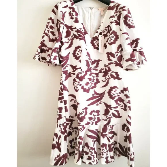 💐 🏵 HOST PICK 💐  REBECCA TAYLOR NEW w/TAGS : Amea Floral Ruffle Dress - Picture 3 of 13